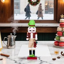 Christmas Nutcracker Nutcracker Decor Wood Figurine Ornament for Game Room Fireplace Bedside Kitchen Dining Thanksgiving