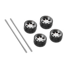 4Pcs/Set 1/64 On-Road Model Car Wheel & Tires Spare Parts for Hotwheel