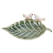 Cute Bird Tray Ceramic Jewelry Storage Trays Shelf Dim Sum Dessert Plate Home Decor Tea Table Desktop Decoration Bowl
