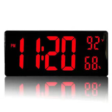 Horloge Murale à Écran Géant, Support de Suspension en Option, Horloge Numérique LED pour Salon, Décoration D'Intérieur