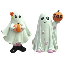 Home Resin Halloween Decorations, Cute Desktop Ornaments 2pcs