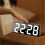 Digital Clock LED Alarm Clock Electronic Desktop Clock with Temperature Display Adjustable Brightness 12/24 Hours Black 5