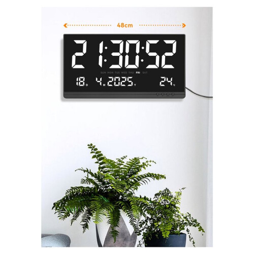 21inch LED Simple Digital Electronic Clock HD Wall Clock Large Digital Electronic Clock 2