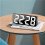 Digital Clock LED Alarm Clock Electronic Desktop Clock with Temperature Display Adjustable Brightness 12/24 Hours Black 4