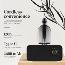 Diffusoren für Ätherische Öle, Kabellos, Tragbar, Aus Holz und Glas, Kalter Aroma-Diffusor für Wohnzimmer, Home Office