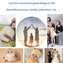 3D Crystal Video Player Audio Video Display Electronic Memory Birthday Gift Souvenir for Family Friends A