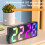 LED Alarm Clock with Customizable Display Options 12/24 Hour Formats & Automatic Brightness Control At Night Black 8