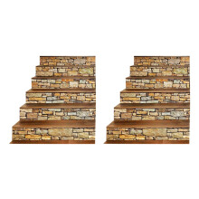12Pcs 3D Stair Sticker Murals Wall Decal-Vintage Landscape Staircase Sticker Mural Tile Step Stair Risers Sticker