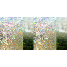 2X 3D Window Film Rainbow Reflective Decorative Privacy Static Clings Glass Sticker