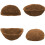 Half Round  Liner,Half Circle Wall Planter  Fiber Replacement Liners for Wall Hanging Baskets 4Pack 14 Inch 4
