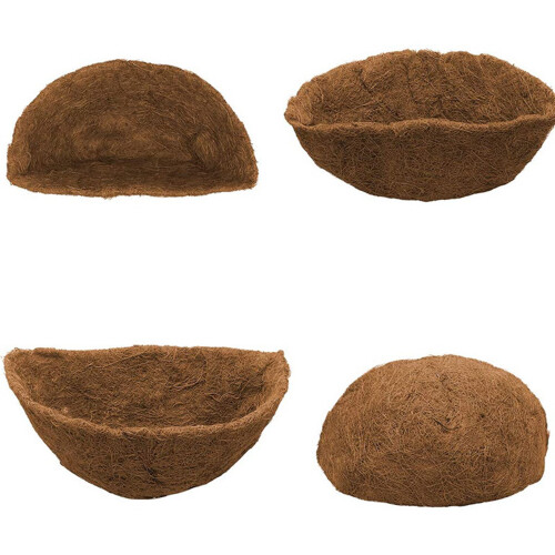 Half Round  Liner,Half Circle Wall Planter  Fiber Replacement Liners for Wall Hanging Baskets 4Pack 14 Inch