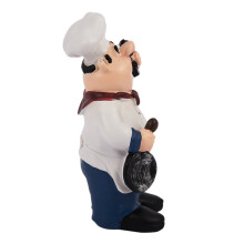 2X Retro Chef Model Ornaments Resin Crafts Chef Figurines Home Kitchen Restaurant Bar Coffee Decor-A