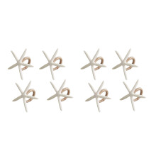 Napkin Rings Set of 8, Sea Star Napkin Ring for Starfish Serviette for Tables, Wedding, Birthday, Banquet, Christmas