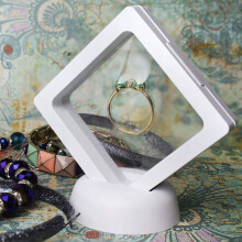 Coin Display Box - Set of 30 3D Floating Frame Display Holder with Stands for Challenge Coins, AA Medallions, Jewelry