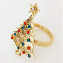 12Pcs Christmas Napkin Button Napkin Ring Napkin Ring Cloth Ring Diamond Christmas Napkin Rings