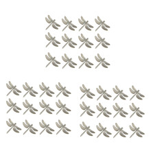 36 Pcs Dragonfly Napkin Rings, Zinc Alloy Napkin Buckle Silver Napkin Ring