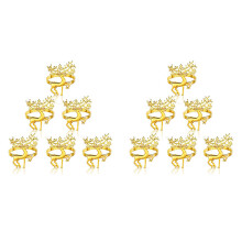 12 Pcs Deer Napkin Rings,Napkin Ring for Christmas,Holiday Parties, Dinner Parties,Dining Table Decoration Supplies