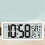 2X Square Wall Clock Series, 13.8Inch Large Digital Jumbo Alarm Clock, LCD Display, Multi-Functional Upscale Desk Black 5