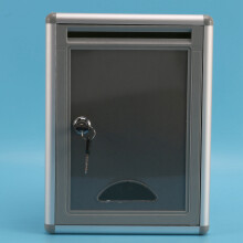 2X Vintage Lockable Secure Mail Letter Post Box Mailbox Post Box for Home Garden Ornament Decor
