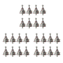 Weihnachtsbaum Serviettenringe 24Er Set, für Hochzeit, Erntedankfest, Familientreffen, Geburtstagsfeier (Silber)