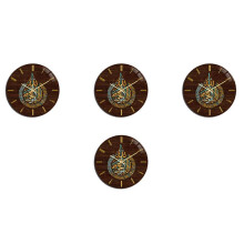4X Muslim Eid Living Room Clock Wall Acrylic Vintage Round Clocks Decor Home Bedroom Art Easy to Read Watch