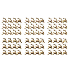 72Pcs Christmas Elk Deer Napkin Rings Gold Alloy Napkin Buckle Napkin Ring Holder Hotel Restaurant Table Decoration