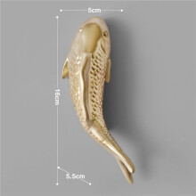 6Pcs Resin Carp Golden Fish Wall Hanging Ornament Personality Fish Figurine for Home Restaurant Background Wall Decor