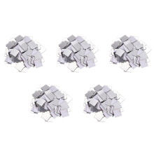 500 Piece Mirror Tile Wall Sticker 3D Decal Room Decor Stick (Silver)