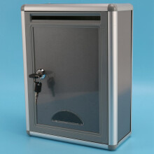 2X Vintage Lockable Secure Mail Letter Post Box Mailbox Post Box for Home Garden Ornament Decor