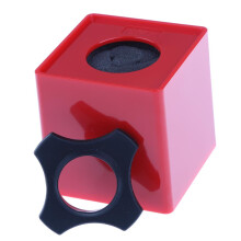 Square Cube Shaped Interview DIY Station Mic Microphone Flag Station R