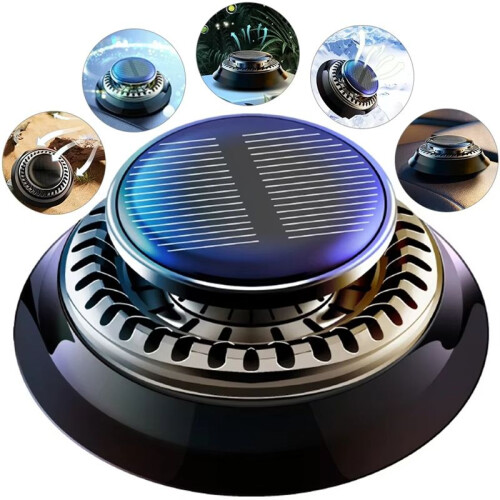Solar Car Fragrance Diffuser Long Lasting Rotating Car Aromatherapy Car Essential Oils Diffusers Deodorizing Interior 2