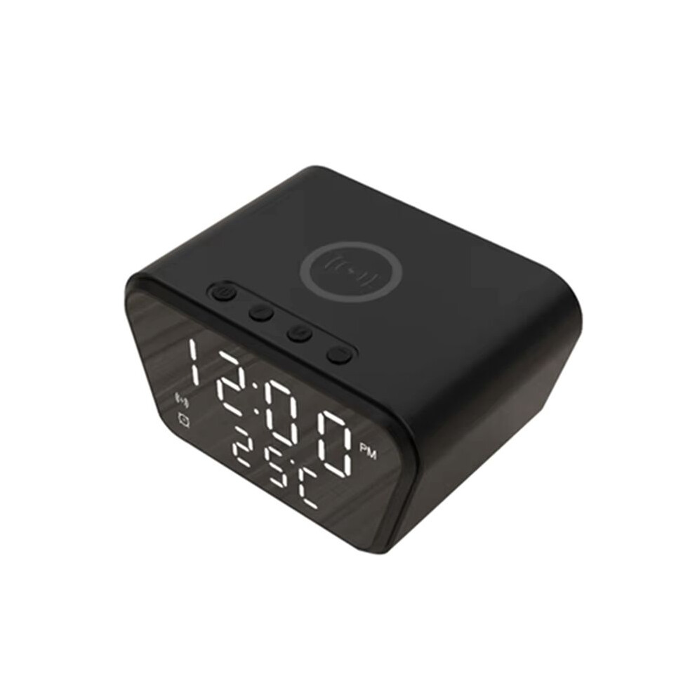 Alarm Clock 15W Intelligent Wireless Charger Calendar Temperature Display Led Digital Clock Black 4711481575517