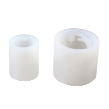 Round Candlestick Silicone Mold DIY Star Moon Tealight Candle Holder Gift Making Plaster Resin Casting Molds