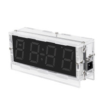 Colorful RGB DIY Digital Clock Kit Display Temperature Alarm Soldering Project Learning Practice Solder Electronic Kit