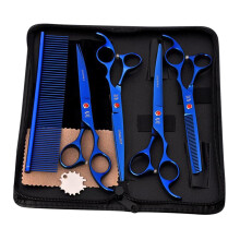 1Set 7" Professional Pet Dog Grooming Scissors Hair Grooming Tool Blue