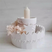 Calendário Porta-Velas Armazenamento Resina Silicone Molde Cimento Gesso Despejo Ornamentos Moldes Decoração para Casa Artesanato