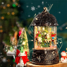 Musiklaternen mit Rotierenden, Blinkenden Schneebällen, Spieldosen mit Lichtern, Zur Weihnachtlichen Schreibtischdekoration.