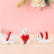 Symbole der Liebe und Zuneigung, Cartoon-Figuren Aus Kunstharz, Liebesbär, für Hochzeit, Valentinstag, Dekoration, Süßes Tischmittelstück, Regal