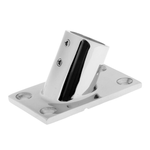 Marine Stainless Steel Boat Deck Handrail Rectangle Base 60 Degree 25m 2
