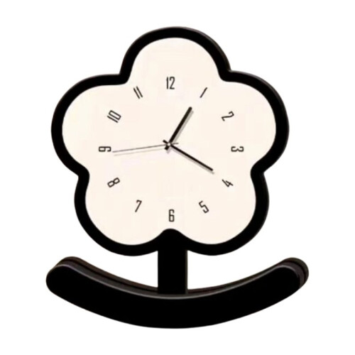 Charming Floral Pendulum Clock Decorative Timepiece for Home