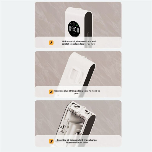 USBRechargeable Deodorant Home Fragrance with Clock Function Dual-Mode Switching Automatic Sensor Aromatherapy Machine A 1