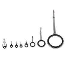 8pcs Fishing Rod Eyes SIC Ring Rod Guides Line Rings Repair Kit