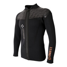 3mm Neoprene Top Wetsuits Long Sleeve Front Zip Jacket Surf Diving Sui