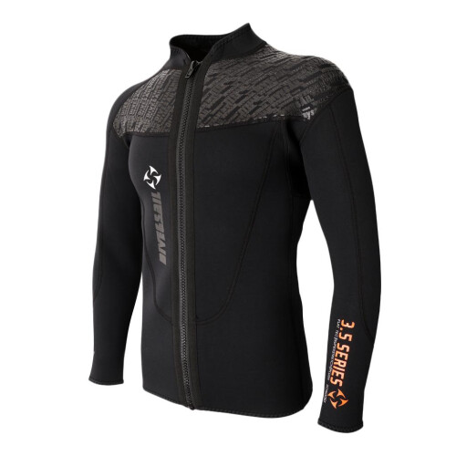 3mm Neoprene Top Wetsuits Long Sleeve Front Zip Jacket Surf Diving Sui
