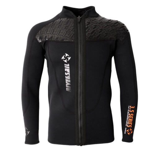3mm Neoprene Top Wetsuits Long Sleeve Front Zip Jacket Surf Diving Sui 1