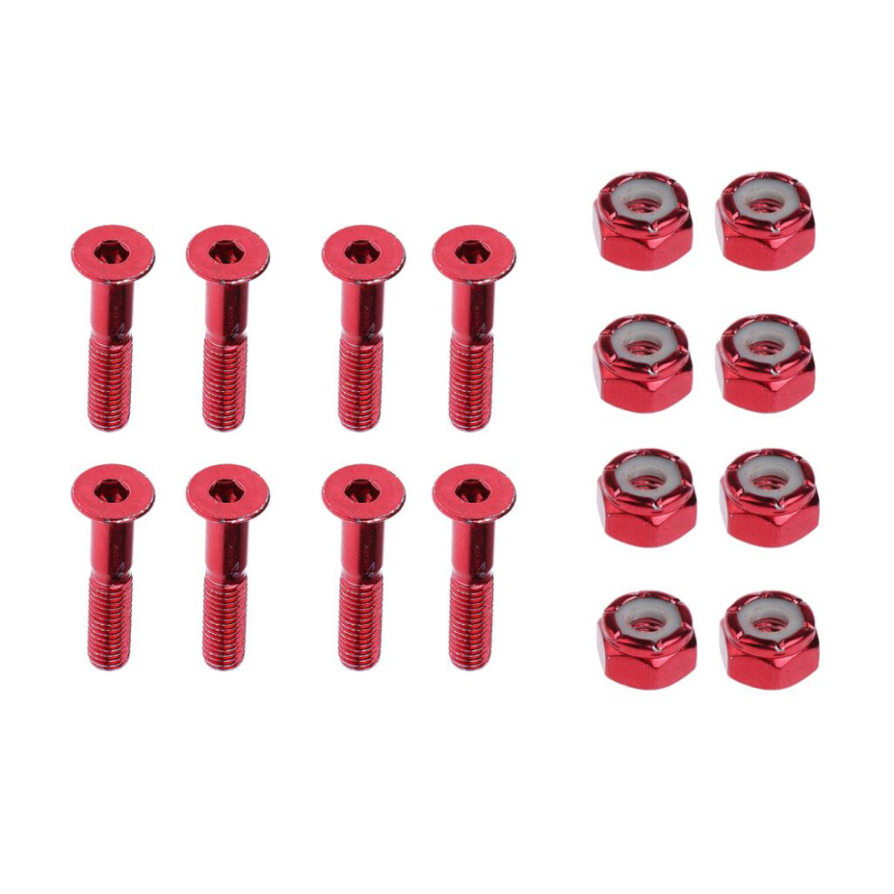 8Pcs Replacement Skateboard Truck Hardware Set Longboard Screws Bolts 6902696608086