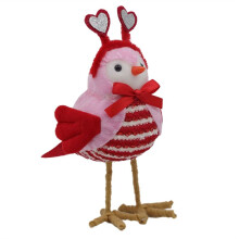 Valentine'S Day Bird Decoration Plush Toy Bird Couple Statue, Suitable for Home Wedding Table Decoration Hairband