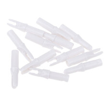 12 Pieces Plastic Archery Arrow Nocks for Arrows ID 6.2mm White