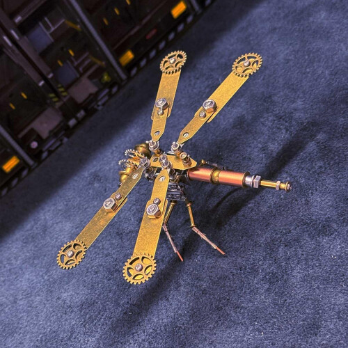3D Metal Model Kit Mechanical Dragonfly C Version STEM DIY Puzzle 168PCS for HandsOn Learning 2