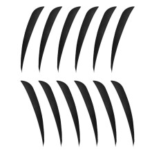 12pcs 3inch Archery Arrow Turkey Feathers Fletchings Vanes Black